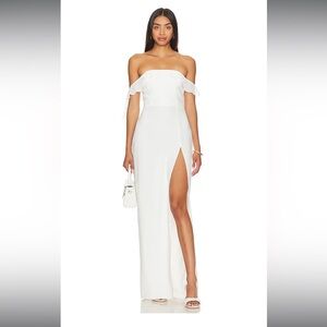 Revolve Amanda Uprichard Copellia Gown in Ivory
